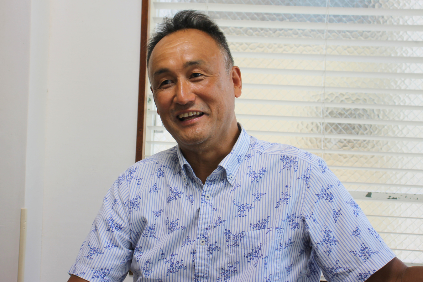 取材を受ける島田さん