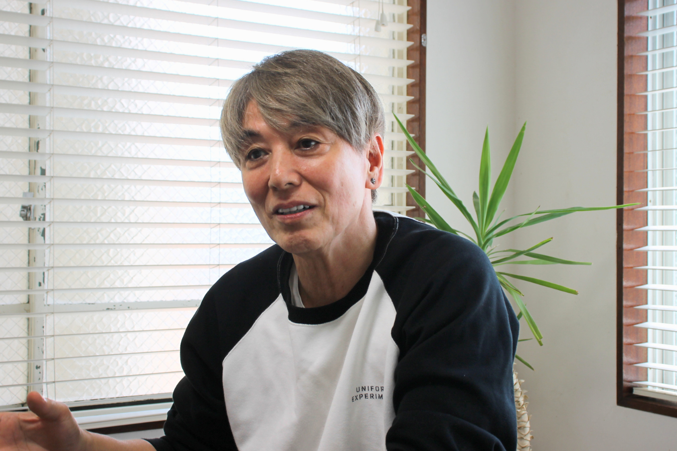 取材を受ける山本さん